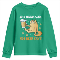 Funny Cat Drinking Beer Youth Sweatshirt It Is Beer Can Not Beer Can Not Kitty Lovers - Wonder Print Shop