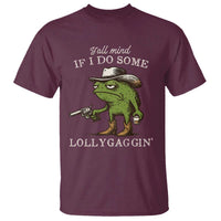 Y'all Mind If I Do Some Lollygaggin T Shirt Funny Cowboy Frog Western Animal Meme - Wonder Print Shop