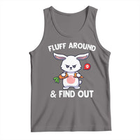 Fluff Around And Find Out Tank Top Funny Bunny Rabbit Meme - Wonder Print Shop