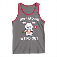 Fluff Around And Find Out Tank Top Funny Bunny Rabbit Meme - Wonder Print Shop