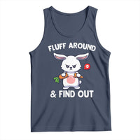 Fluff Around And Find Out Tank Top Funny Bunny Rabbit Meme - Wonder Print Shop