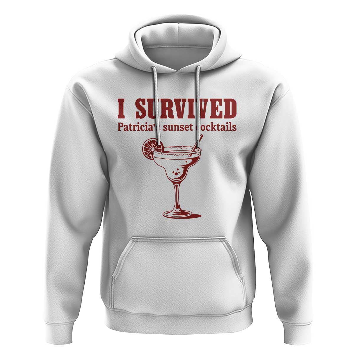 I Survived Patricia's Sunset Cocktails Hoodie Vintage 90s Trendy TV Show Movie