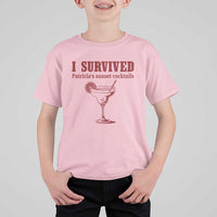 I Survived Patricia's Sunset Cocktails T Shirt For Kid Vintage 90s Trendy TV Show Movie