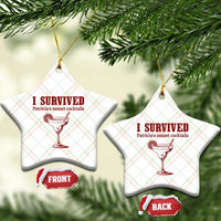 I Survived Patricia's Sunset Cocktails Ceramic Ornament Vintage 90s Trendy TV Show Movie