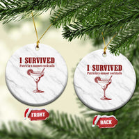 I Survived Patricia's Sunset Cocktails Ceramic Ornament Vintage 90s Trendy TV Show Movie