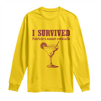 I Survived Patricia's Sunset Cocktails Long Sleeve Shirt Vintage 90s Trendy TV Show Movie