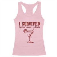 I Survived Patricia's Sunset Cocktails Racerback Tank Top Vintage 90s Trendy TV Show Movie