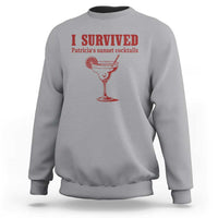 I Survived Patricia's Sunset Cocktails Sweatshirt Vintage 90s Trendy TV Show Movie