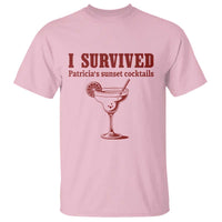 I Survived Patricia's Sunset Cocktails T Shirt Vintage 90s Trendy TV Show Movie