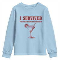 I Survived Patricia's Sunset Cocktails Youth Sweatshirt Vintage 90s Trendy TV Show Movie