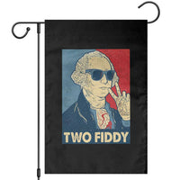 Two Fiddy George Washington 250th Anniversary Garden Flag Funny 4th of July