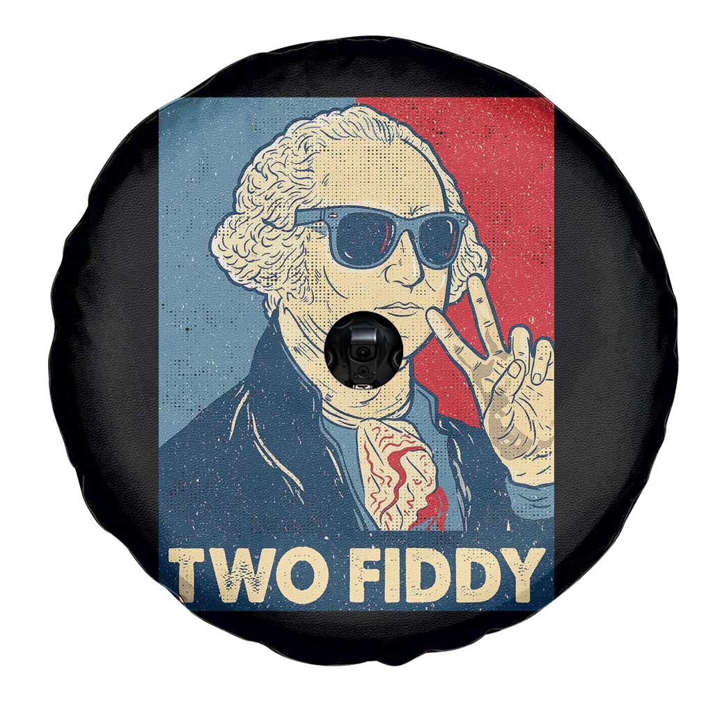 Two Fiddy George Washington 250th Anniversary Spare Tire Cover Funny 4th of July