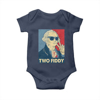Two Fiddy George Washington 250th Anniversary Baby Onesie Funny 4th of July