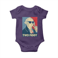 Two Fiddy George Washington 250th Anniversary Baby Onesie Funny 4th of July