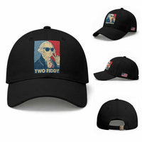 Two Fiddy George Washington 250th Anniversary Baseball Cap Funny 4th of July