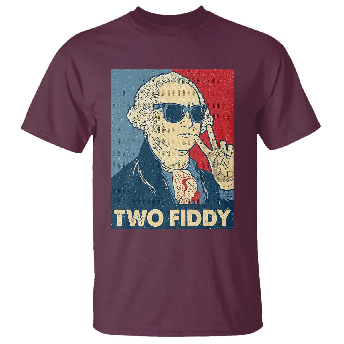 Two Fiddy George Washington 250th Anniversary T Shirt Funny 4th of July