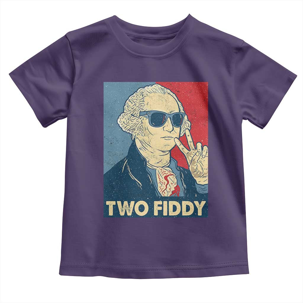 Two Fiddy George Washington 250th Anniversary Toddler T Shirt Funny 4th of July