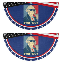 Two Fiddy George Washington 250th Anniversary Patriotic Fan Flag Funny 4th of July