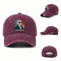 Two Fiddy George Washington 250th Anniversary Washed Cotton Baseball Cap Funny 4th of July