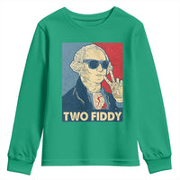 Two Fiddy George Washington 250th Anniversary Youth Sweatshirt Funny 4th of July