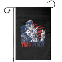 Two Fiddy 250th Anniversary Garden Flag Funny George Washington 4th of July