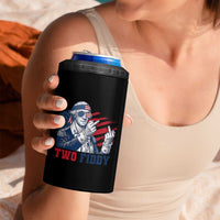 Two Fiddy 250th Anniversary 4 in 1 Can Cooler Tumbler Funny George Washington 4th of July