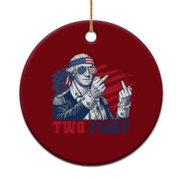 Two Fiddy 250th Anniversary Ceramic Ornament Funny George Washington 4th of July