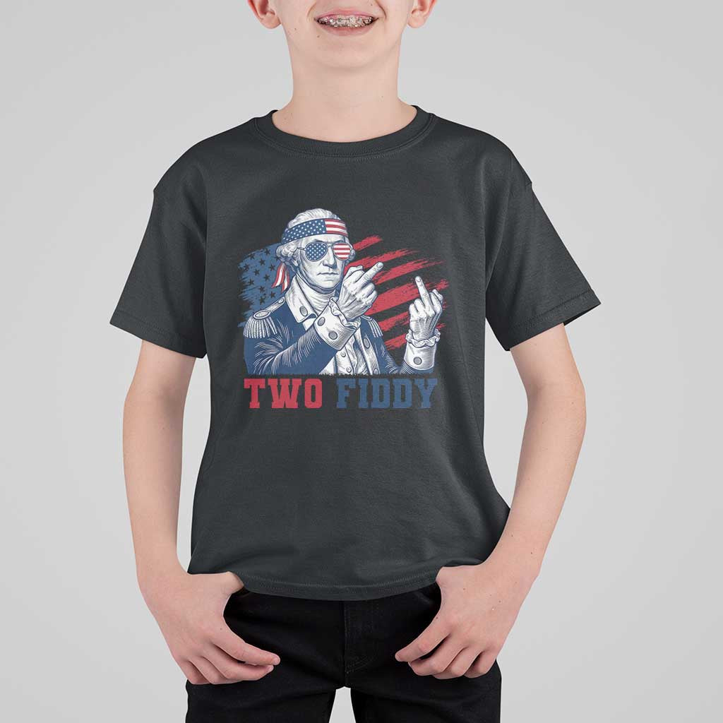 Two Fiddy 250th Anniversary T Shirt For Kid Funny George Washington 4th of July