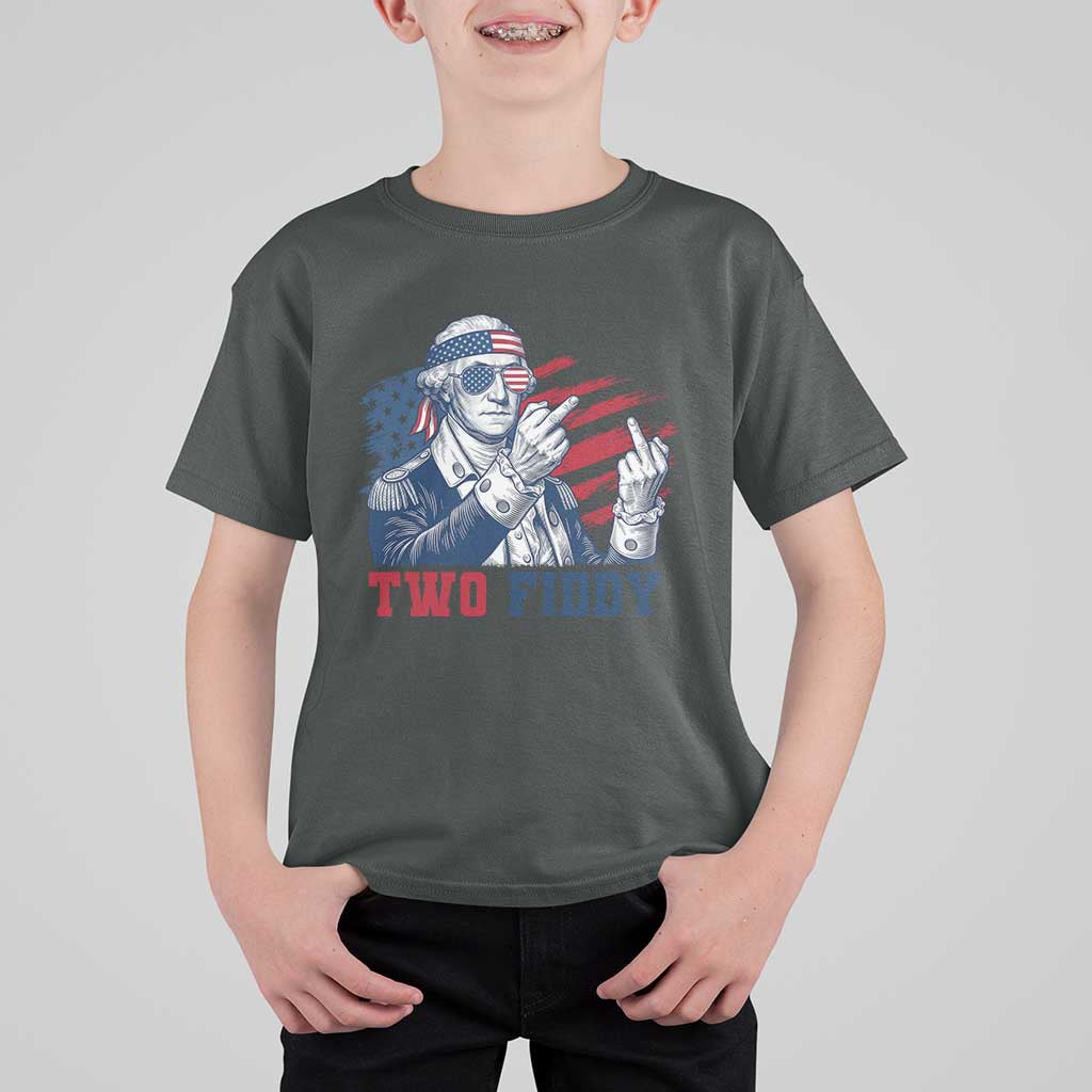 Two Fiddy 250th Anniversary T Shirt For Kid Funny George Washington 4th of July