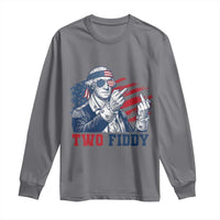 Two Fiddy 250th Anniversary Long Sleeve Shirt Funny George Washington 4th of July