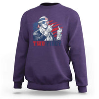 Two Fiddy 250th Anniversary Sweatshirt Funny George Washington 4th of July