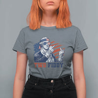 Two Fiddy 250th Anniversary T Shirt For Women Funny George Washington 4th of July