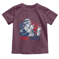 Two Fiddy 250th Anniversary Toddler T Shirt Funny George Washington 4th of July