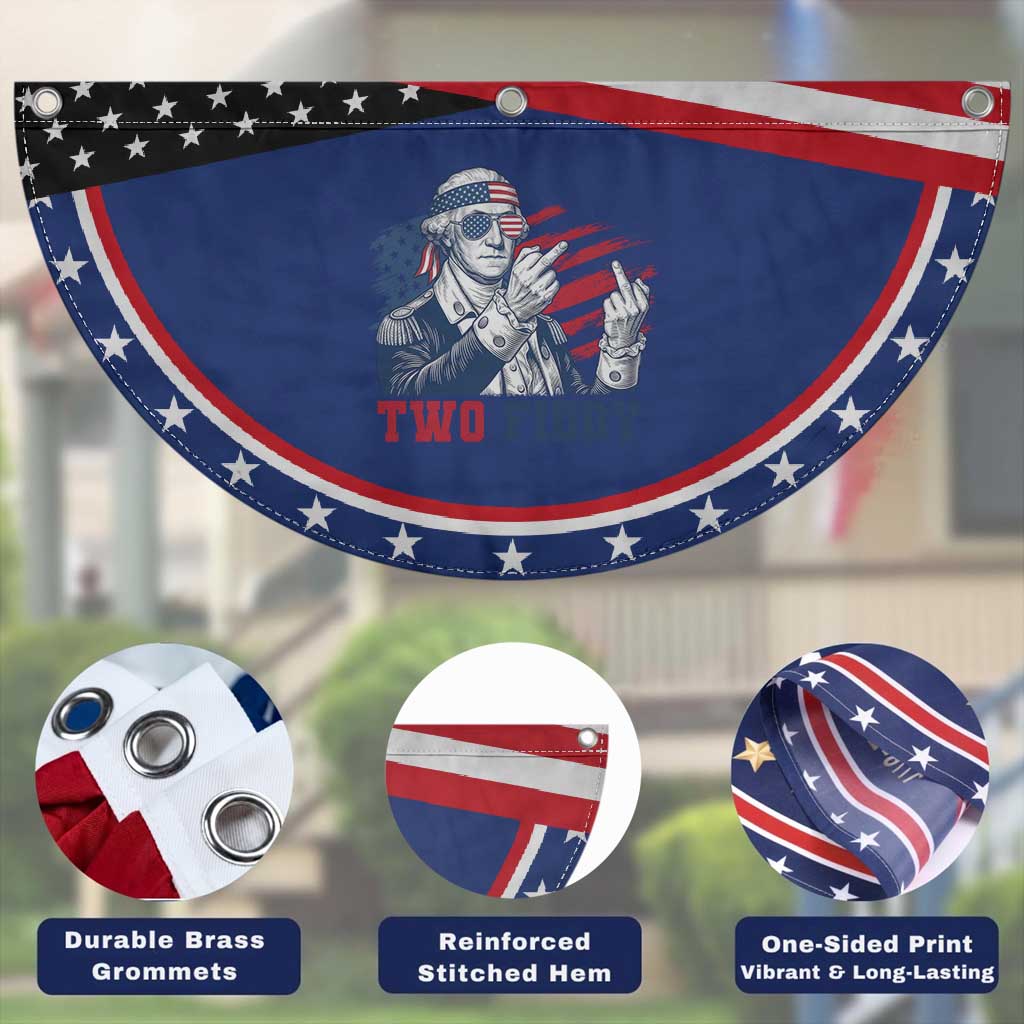 Two Fiddy 250th Anniversary Patriotic Fan Flag Funny George Washington 4th of July