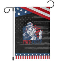 Two Fiddy 250th Anniversary Patriotic Garden Flag Funny George Washington 4th of July
