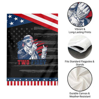 Two Fiddy 250th Anniversary Patriotic Garden Flag Funny George Washington 4th of July