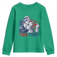 Two Fiddy 250th Anniversary Youth Sweatshirt Funny George Washington 4th of July