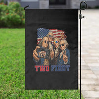 Two Fiddy 250th Anniversary Garden Flag Funny Founding Father 4th of July