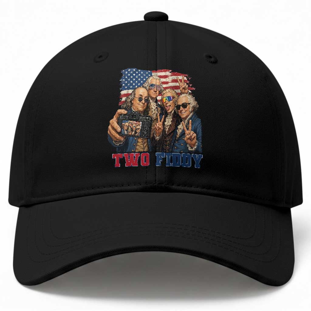 Two Fiddy 250th Anniversary Baseball Cap Funny Founding Father 4th of July