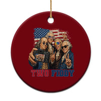 Two Fiddy 250th Anniversary Ceramic Ornament Funny Founding Father 4th of July
