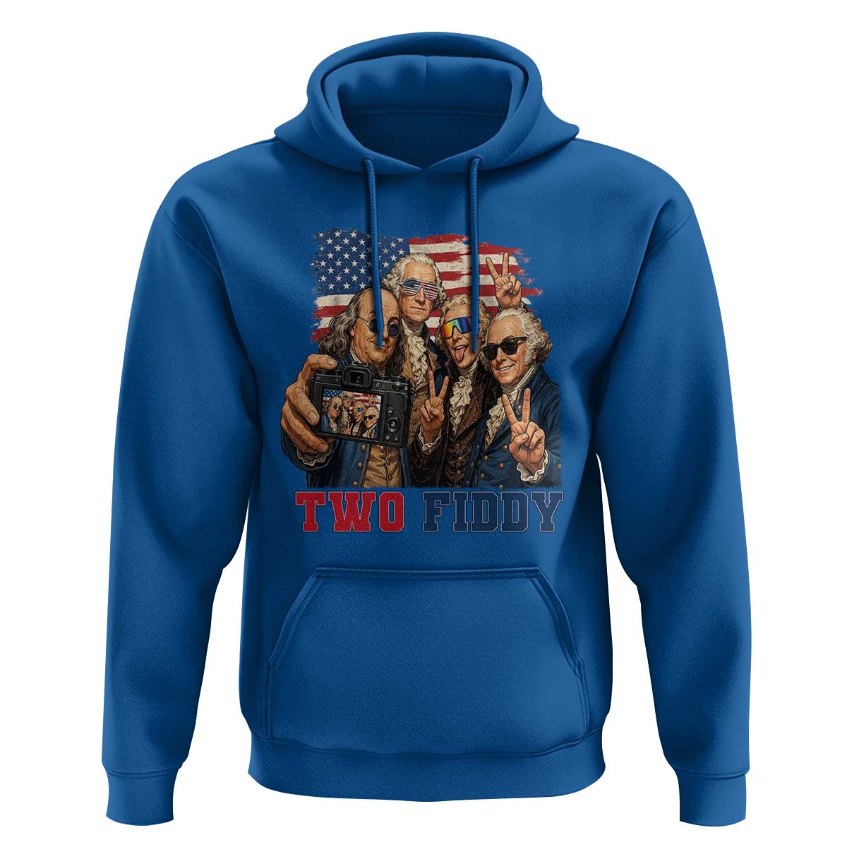 Two Fiddy 250th Anniversary Hoodie Funny Founding Father 4th of July
