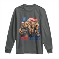 Two Fiddy 250th Anniversary Long Sleeve Shirt Funny Founding Father 4th of July