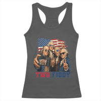 Two Fiddy 250th Anniversary Racerback Tank Top Funny Founding Father 4th of July