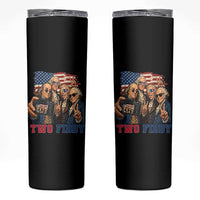 Two Fiddy 250th Anniversary Skinny Tumbler Funny Founding Father 4th of July