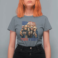 Two Fiddy 250th Anniversary T Shirt For Women Funny Founding Father 4th of July