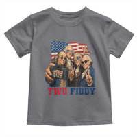 Two Fiddy 250th Anniversary Toddler T Shirt Funny Founding Father 4th of July