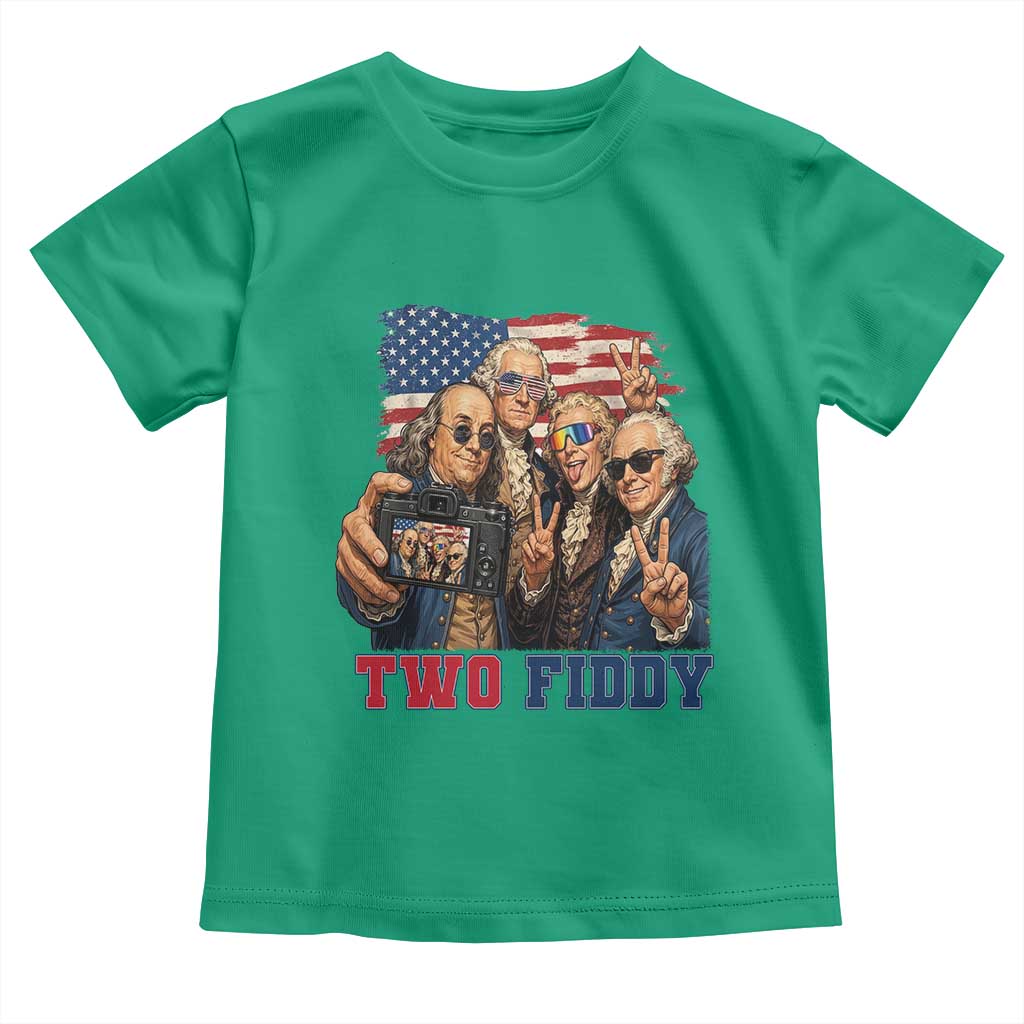 Two Fiddy 250th Anniversary Toddler T Shirt Funny Founding Father 4th of July