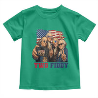 Two Fiddy 250th Anniversary Toddler T Shirt Funny Founding Father 4th of July