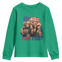 Two Fiddy 250th Anniversary Youth Sweatshirt Funny Founding Father 4th of July