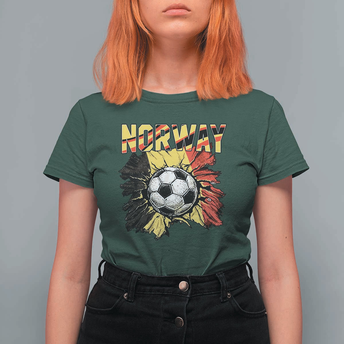 Belgium Belgian Flag Souvenir Belgie T Shirt For Women Game Day Soccer Fans Football